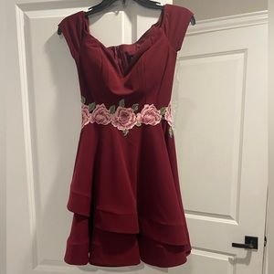 Maroon hoco/semiformal dress